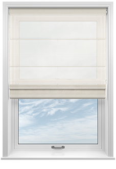 Pavia Voile, Cream Breeze - Motorised Roman Blind